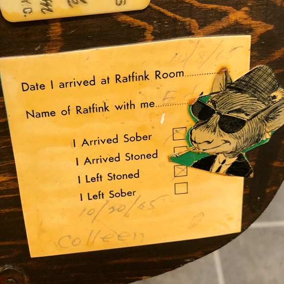 Vintage basket purse 1960s 60s brown travel postcard decoupage logo magazine - Picture 11 of 13